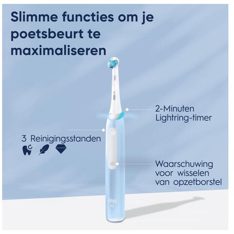 Oral-B iO 3S Blauwe Elektrische Tandenborstel By Braun - 1 stuk