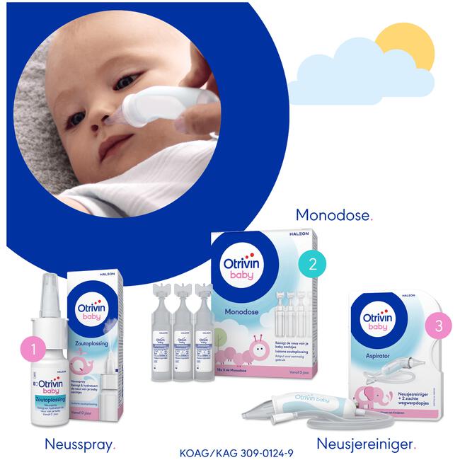 Otrivin Baby Wegwerpdopjes bij Otrivin Baby Aspirator neusjesreiniger 10 stuks