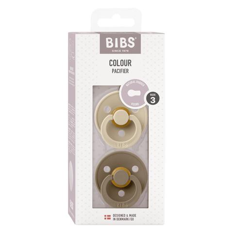 BIBS Fopspeen Two Pack Natuurlijk Rubber Vanilla/Dark Oak Maat 3
