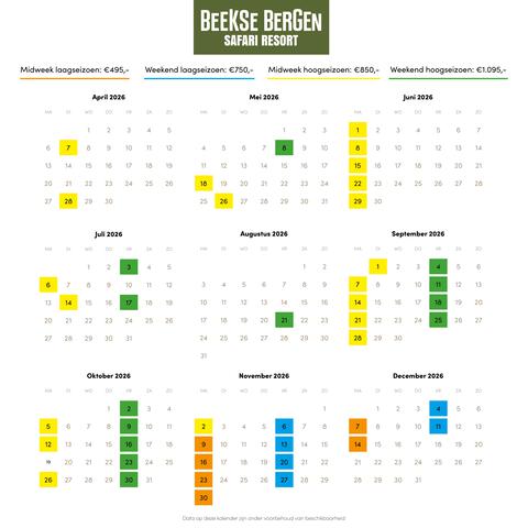 Safari Resort Beekse Bergen Midweek Hoogseizoen