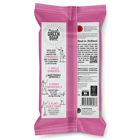 Marcel's Green Soap Hygiënische Doekjes Patchouli & Cranberry 60 stuks