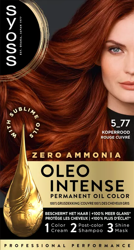 Syoss Oleo Intense Permanente Haarkleuring 5-77 Koperrood
