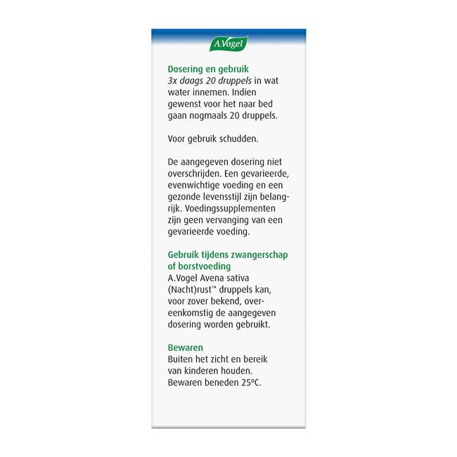 A.Vogel Avena Sativa Evenwichtig in Stresssituaties1* Druppels 100 ML
