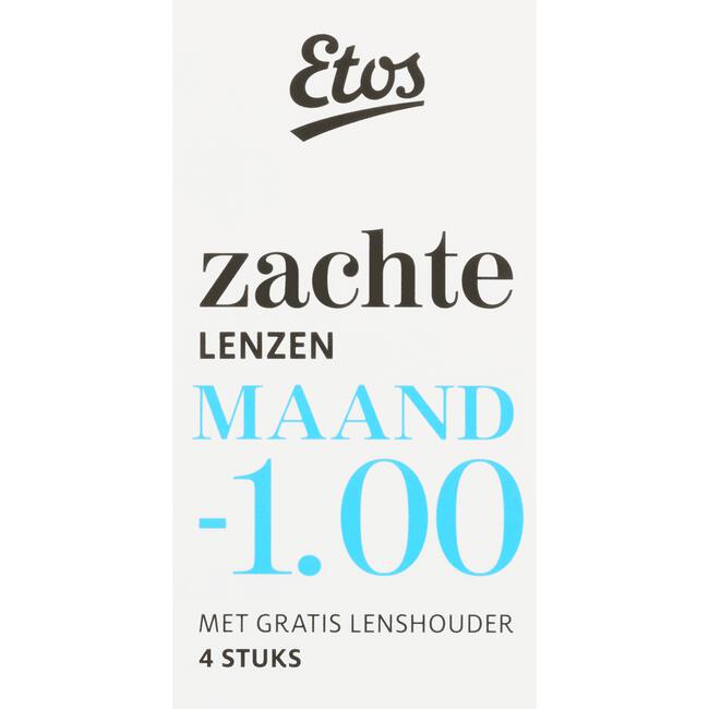 Etos Lenshouder + Zachte Lenzen Maand -1.00 4 stuks