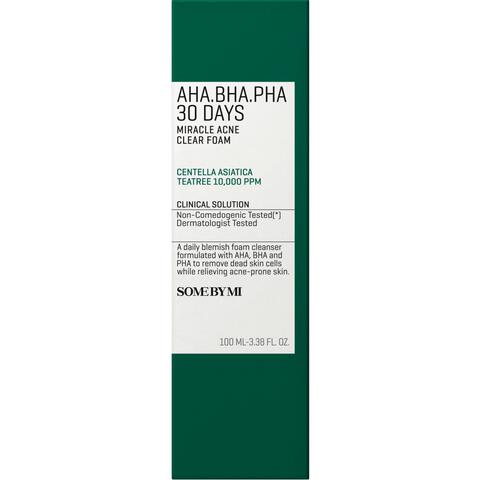 Some By Mi AHA BHA PHA 30 Days Miracle Acne Clear Foam 100 ML