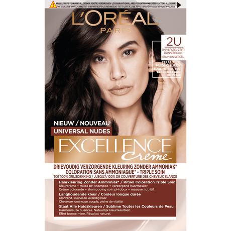 L’Oréal Paris Excellence Universal Nudes 2U Donkerbruin Permanente Haarverf