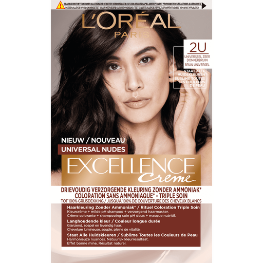 L’Oréal Paris Excellence Universal Nudes 2U Donkerbruin Permanente Haarverf