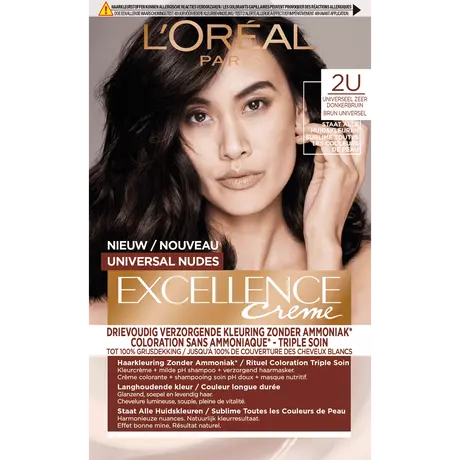 L’Oréal Paris Excellence Universal Nudes 2U Donkerbruin Permanente Haarverf