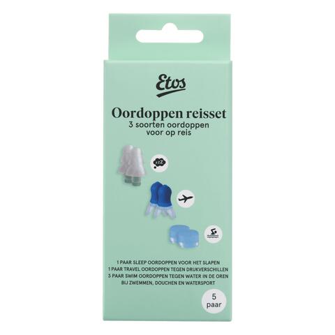 Etos Oordoppen Reisset, 5 paar