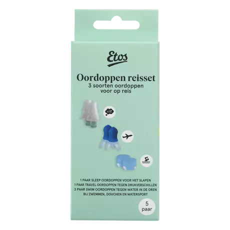 Etos Oordoppen Reisset, 5 paar&nbsp;