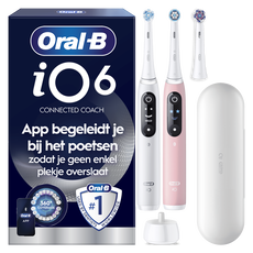 Oral-B iO 6 Wit & Roze Duo Elektrische Tandenborstels
