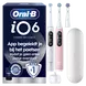 Oral-B iO 6 Wit & Roze Duo Elektrische Tandenborstels
