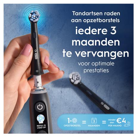 Oral-B iO Ultimate Clean Opzetborstels Zwart 8 Stuks