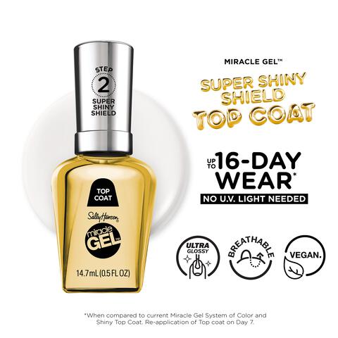 Sally Hansen Miracle Gel Top Coat - Transparant - 115 SuperShiny Shield