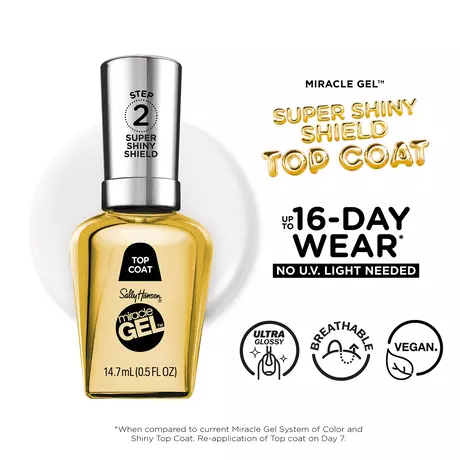 Sally Hansen Miracle Gel Top Coat Transparant 115 SuperShiny Shield