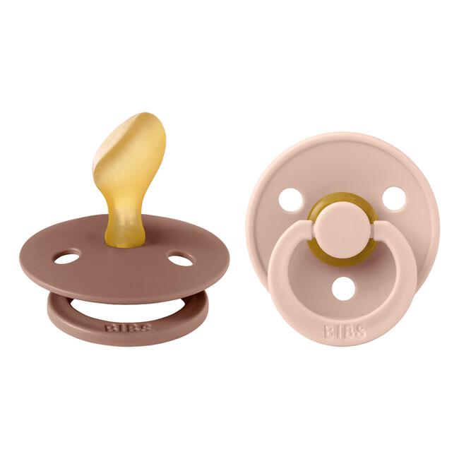 BIBS Anatomische Fopspeen Two Pack Natuurlijk Rubber  Woodchuck/Blush Maat 2