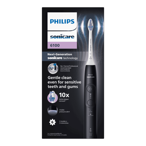 Philips Sonicare 6100 Elektrische Tandenborstel Zwart HX7401/01