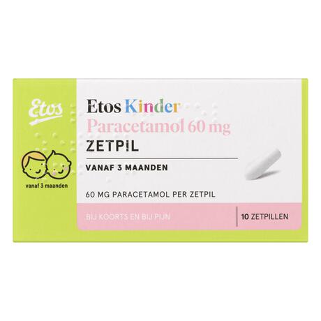 Etos Kinderparacetamol 60 mg Zetpil