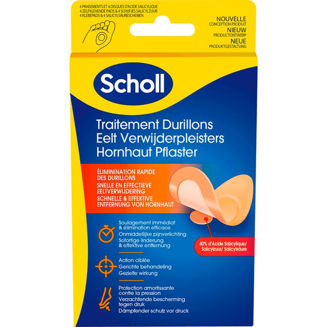 Scholl Eelt Verwijderpleisters 4 stuks