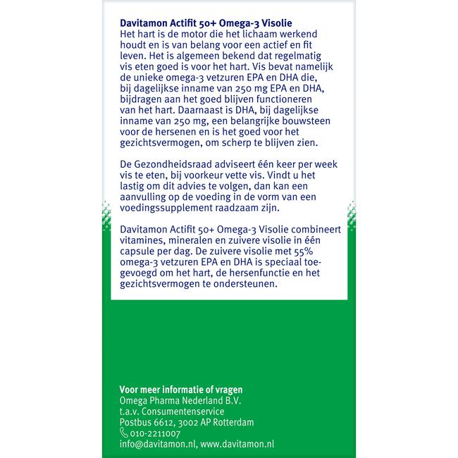 Davitamon Actifit 50+ Omega-3 Visolie Capsules