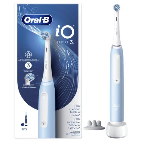 Oral-B iO 3S Blauwe Elektrische Tandenborstel By Braun - 1 stuk