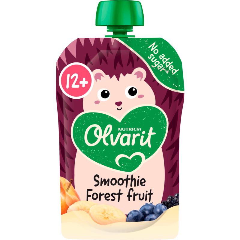 Olvarit Knijpfruit Smoothie Bosvrucht 12+ Maanden 100 gram