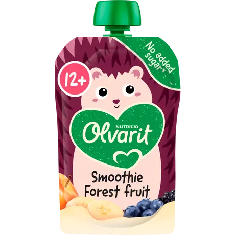 Olvarit Knijpfruit Smoothie Bosvrucht 12+ Maanden 100 gram