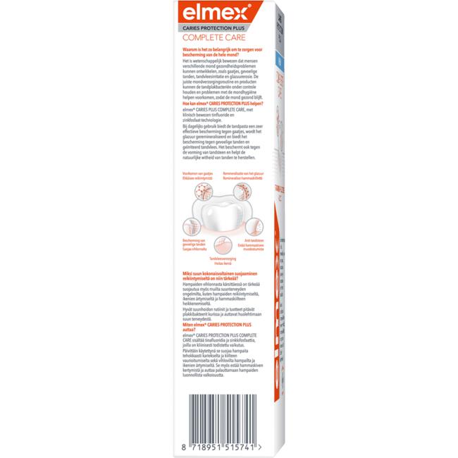 elmex® Anti-Cariës Plus Complete Care Tandpasta 75 ML