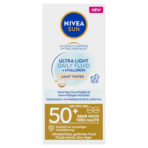 NIVEA SUN UV Face Specialist Ultra Light Daily Fluid Light Tinted SPF50+ 40 ML
