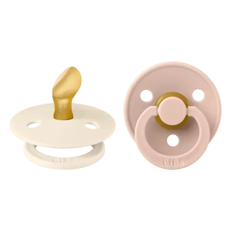 BIBS Colour Fopspeen Anatomisch Latex Maat 1 Ivory/Blush 2 stuks
