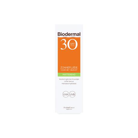 Biodermal Matterend Zonnefluïde Voor Het Gezicht SPF30 40 ML