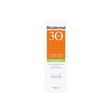 Biodermal Matterend Zonnefluïde Voor Het Gezicht SPF30 40 ML