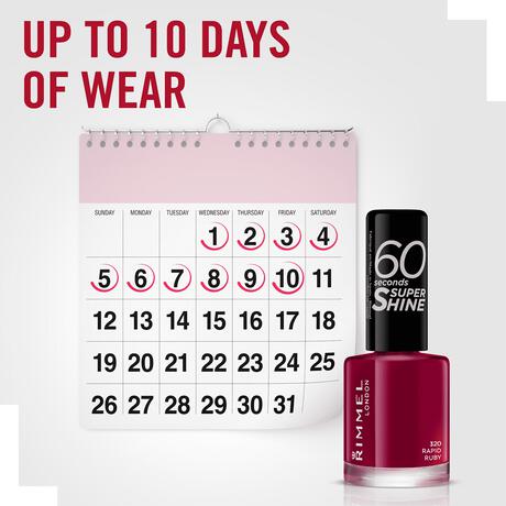 Rimmel London 60 Seconds Super Shine nagellak 320 Rapid Ruby