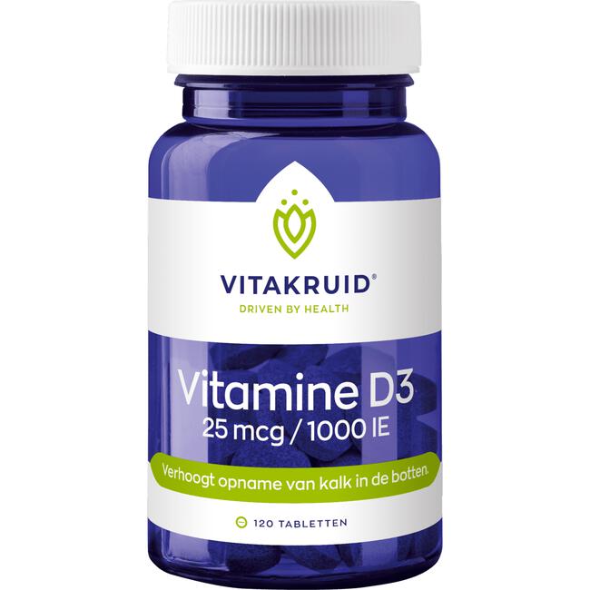 Vitakruid Vitamine D3 25 mcg / 1000 IE - 120 tabletten