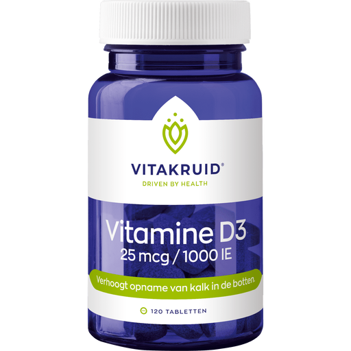Vitakruid Vitamine D3 25 MCG 1000 IE Tabletten 120 stuks