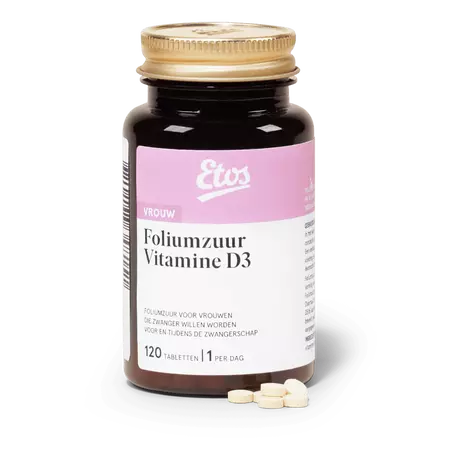 Etos Foliumzuur & Vitamine D3 120 stuks