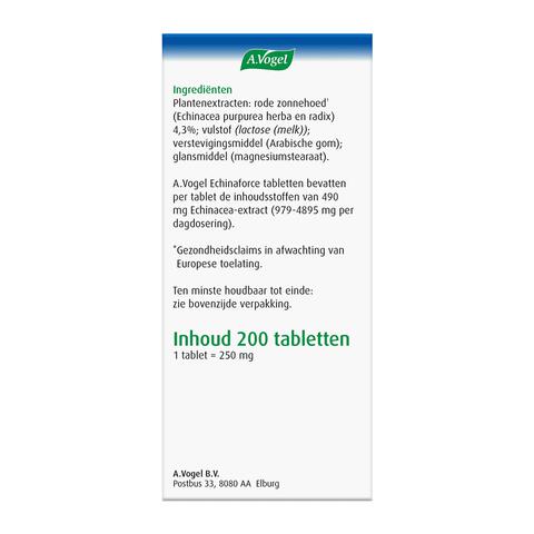 A.Vogel Echinaforce Weerstand1* Tabletten 200 stuks
