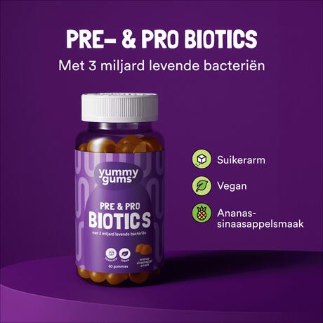 Yummygums Pre & Pro Biotics 60 stuks