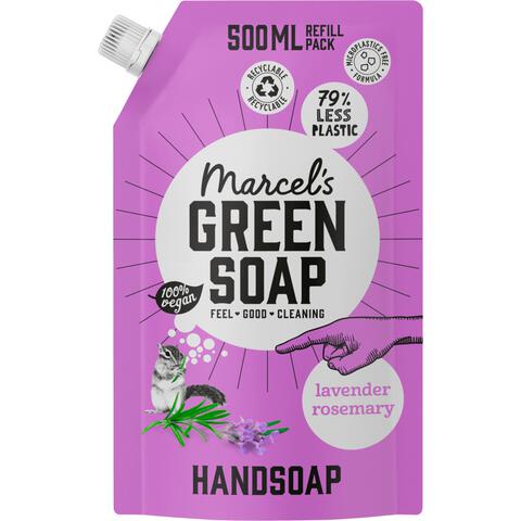 Marcel's Green Soap Lavendel & Rozemarijn Handzeep Navulling 500 ML