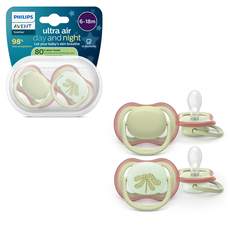 Philips Avent Fopspeen Ultra Air Day and Night 6-18M SCF087/18 2 stuks
