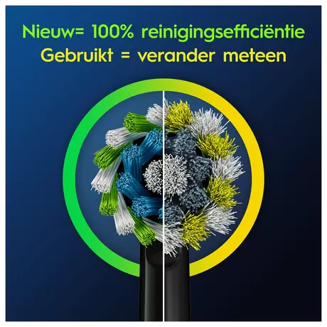 Oral-B Cross Action Opzetborstels Zwart 4 Stuks