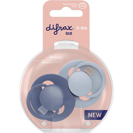 Difrax LOVI Prime Fopspeen 0-6 Maanden Transparant BPA-vrij