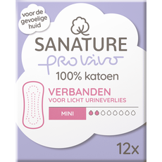 Sanature Pro Vivo 100% Katoenen Incontinentieverband Mini 12 stuks