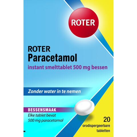 Roter Paracetamol smelttablet 500 mg 20 tabletten