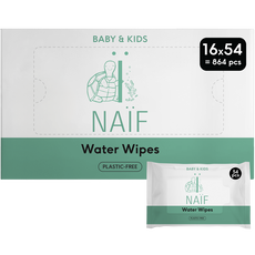 Naïf Plasticvrije Water Billendoekjes 16x54 stuks