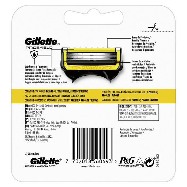 Gillette ProShield Navulmesjes 3 stuks