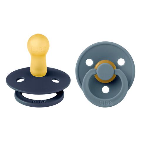 BIBS Fopspeen Two Pack Natuurlijk Rubber Deep Space /Petrol Maat 2