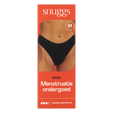 Snuggs Menstruatieondergoed Zware Menstruatie Brief TENCEL™ Zwart Maat M