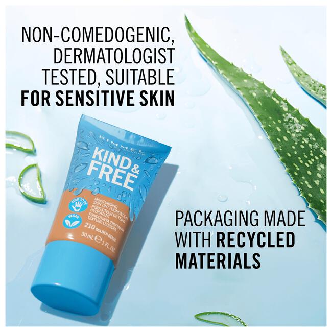 Rimmel London KIND & FREE Vegan Foundation 400 Natural Beige