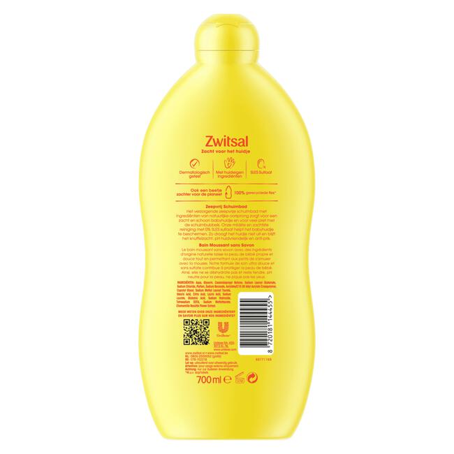 Zwitsal Baby Zeepvrij Schuimbad 700 ML